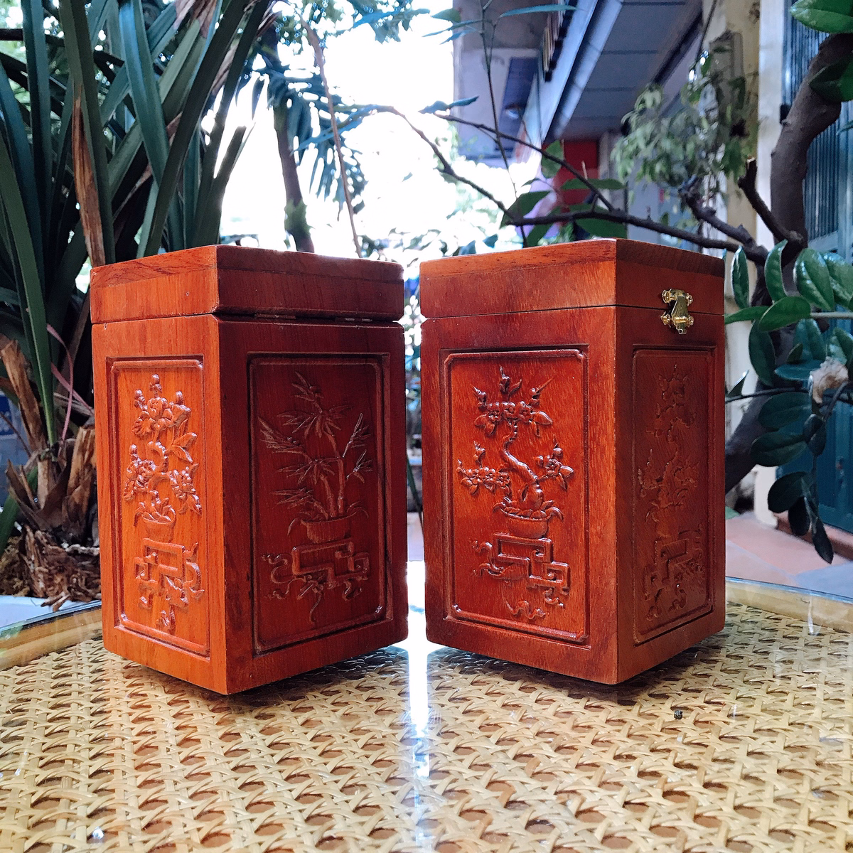 Hộp Đựng Trà Gỗ Hương 150G - Sương Mai - Ảnh 9