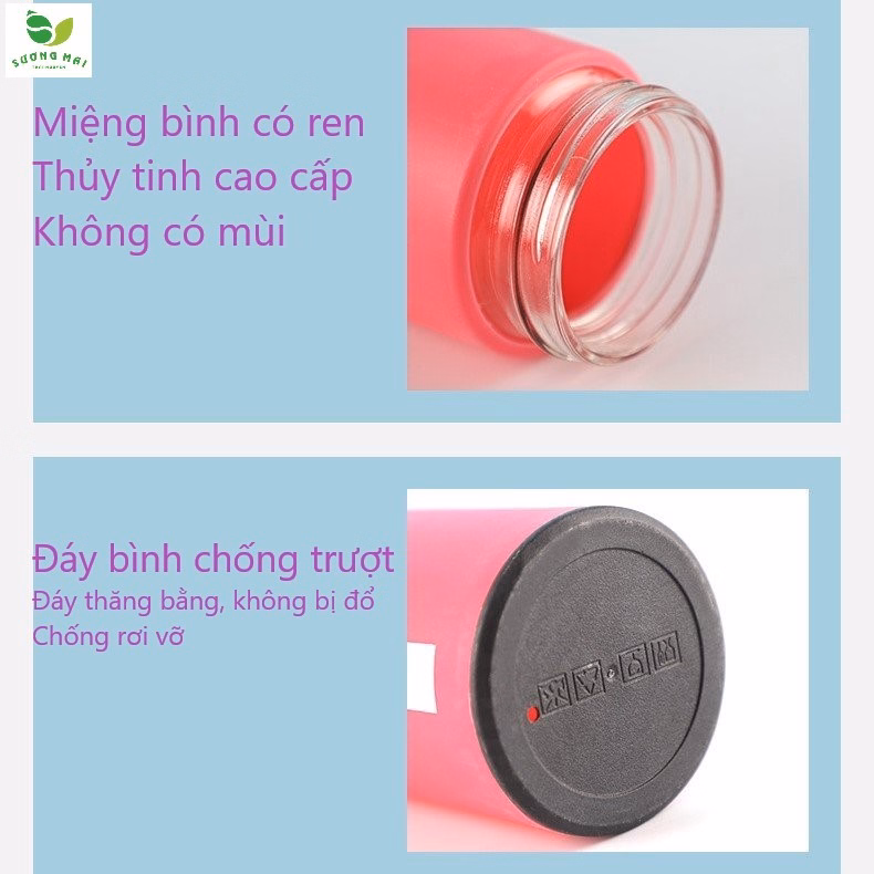 Bình Thủy Tinh 2 Lớp Cách Nhiệt 400Ml - Sương Mai - Ảnh 9