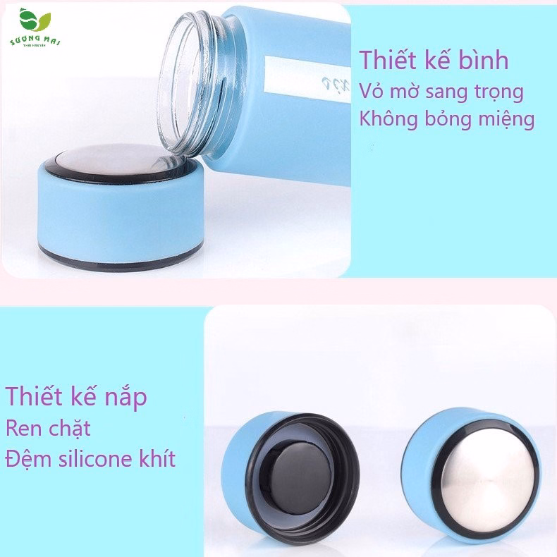 Bình Thủy Tinh 2 Lớp Cách Nhiệt 400Ml - Sương Mai - Ảnh 10