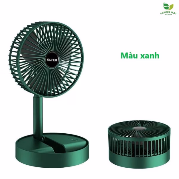 Quạt Mini Sạc Usb Gấp Gọn Và Điều Chỉnh Độ Cao Tiện Lợi - Sương Mai - Ảnh 10