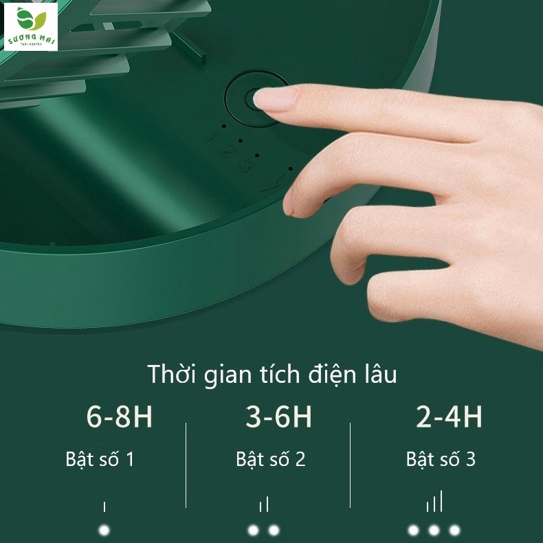 Quạt Mini Sạc Usb Gấp Gọn Và Điều Chỉnh Độ Cao Tiện Lợi - Sương Mai - Ảnh 6