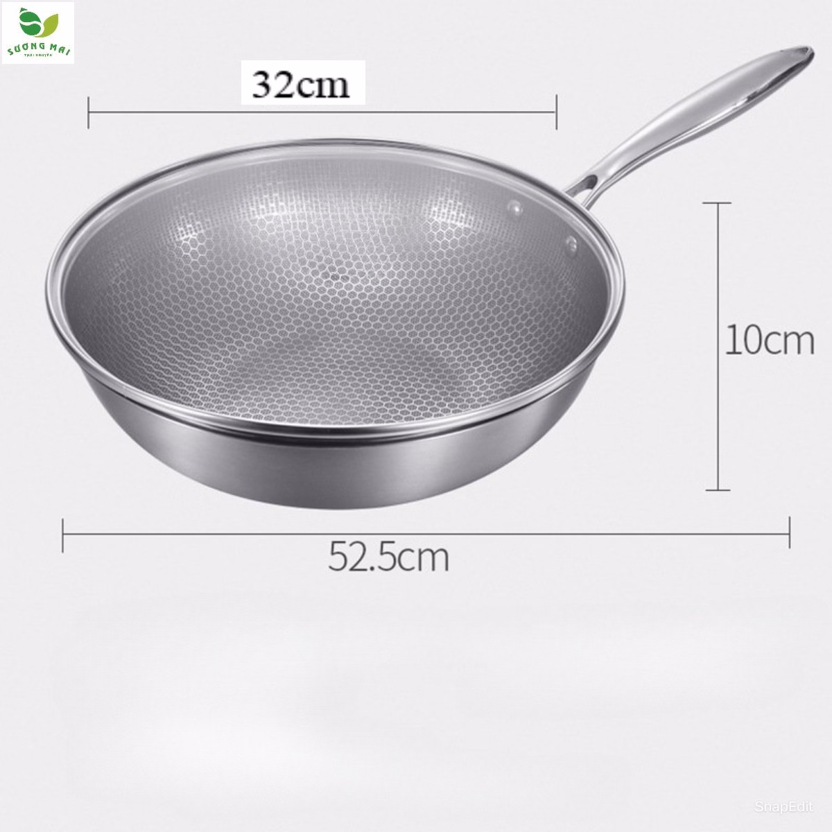 Chảo Chống Dính Kim Cương 32Cm 3 Lớp Inox 304 - Sương Mai - Ảnh 7