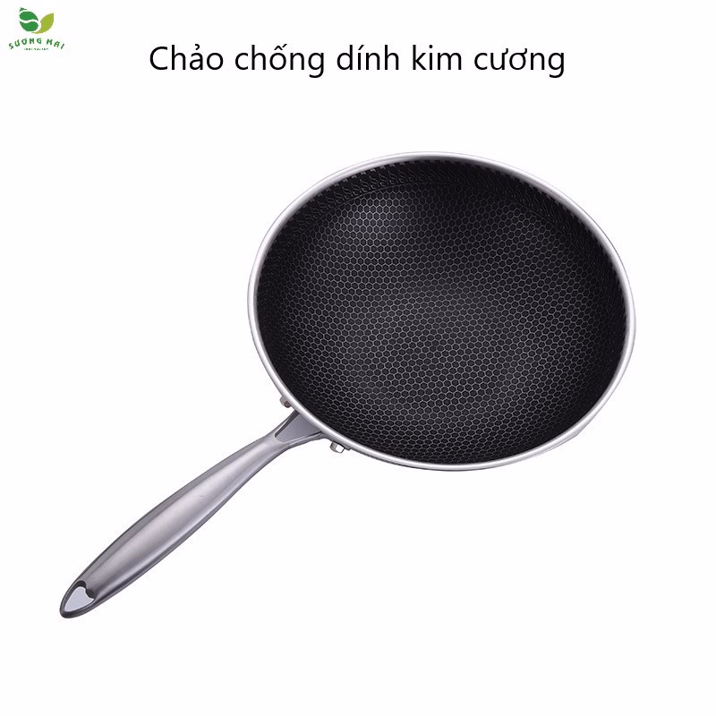 Chảo Chống Dính Kim Cương 32Cm 3 Lớp Inox 304 - Sương Mai - Ảnh 2