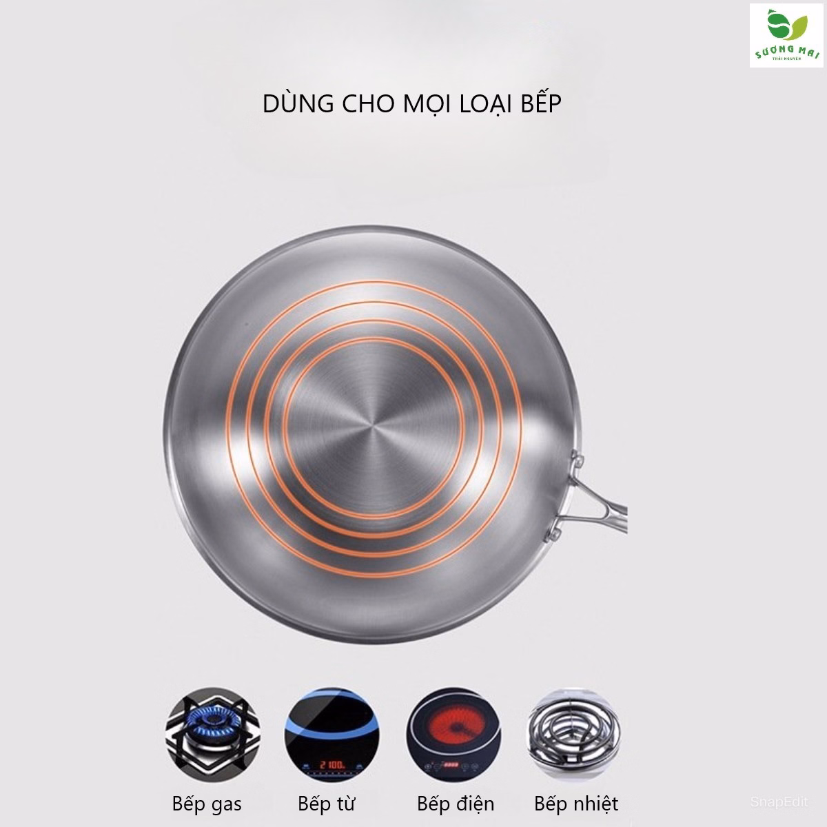 Chảo Chống Dính Kim Cương 32Cm 3 Lớp Inox 304 - Sương Mai - Ảnh 9