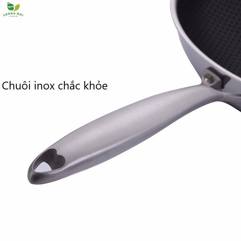 Chảo Chống Dính Kim Cương 32Cm 3 Lớp Inox 304 - Sương Mai - Ảnh 3