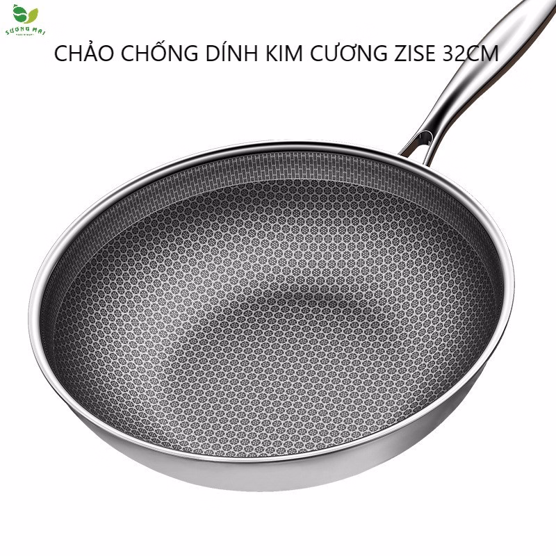 Chảo Chống Dính Kim Cương 32Cm 3 Lớp Inox 304 - Sương Mai - Ảnh 4