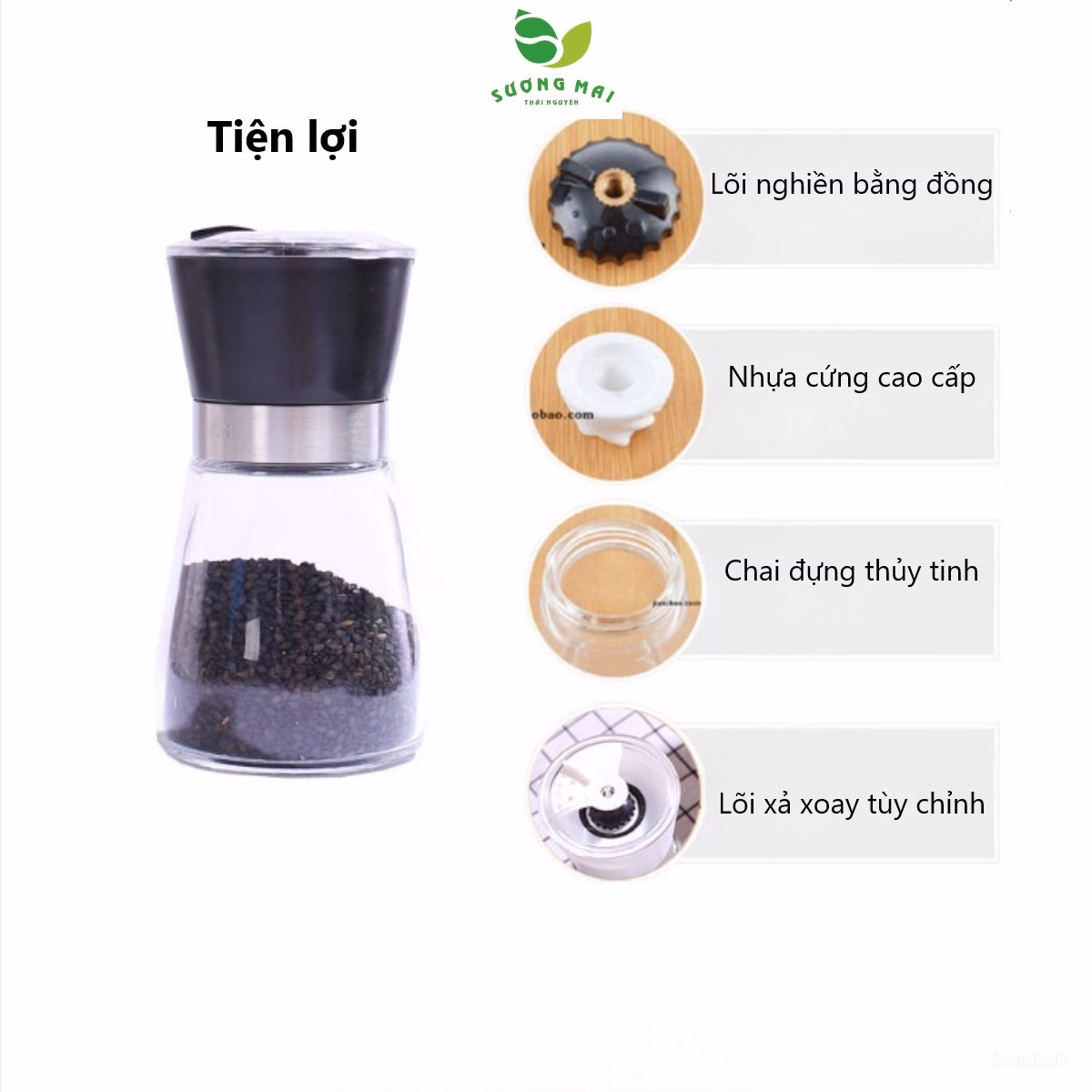 Lọ Nghiền Gia Vị 180Ml - Sương Mai - Ảnh 5