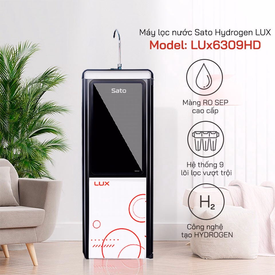 Máy Lọc Nước Lux Hydrogen Lux6309H - Sato - Ảnh 2