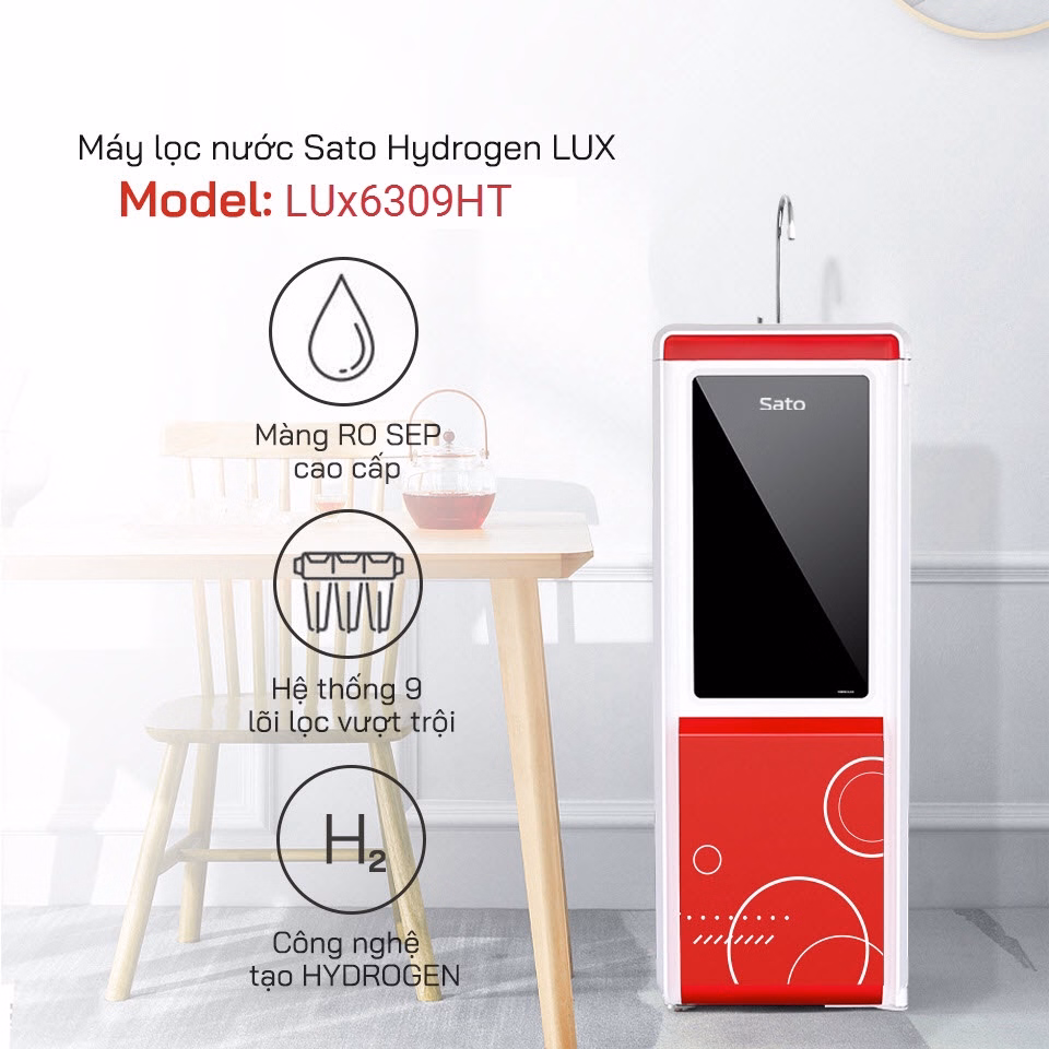 Máy Lọc Nước Lux Hydrogen Lux6309H - Sato - Ảnh 4