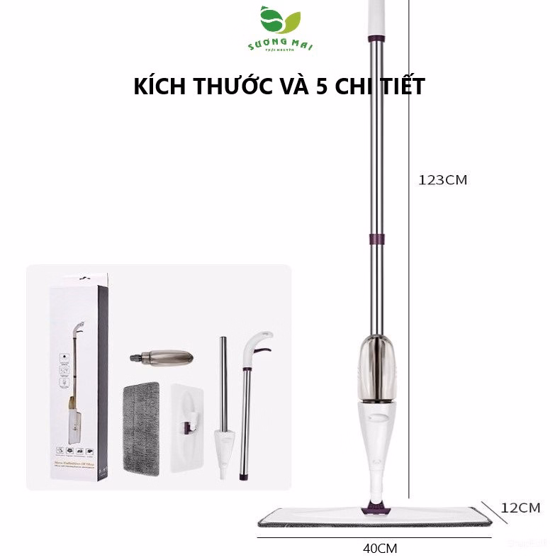 Cây Lau Nhà Phun Nước Xoay 360 Độ - Aurora Water Spraymop