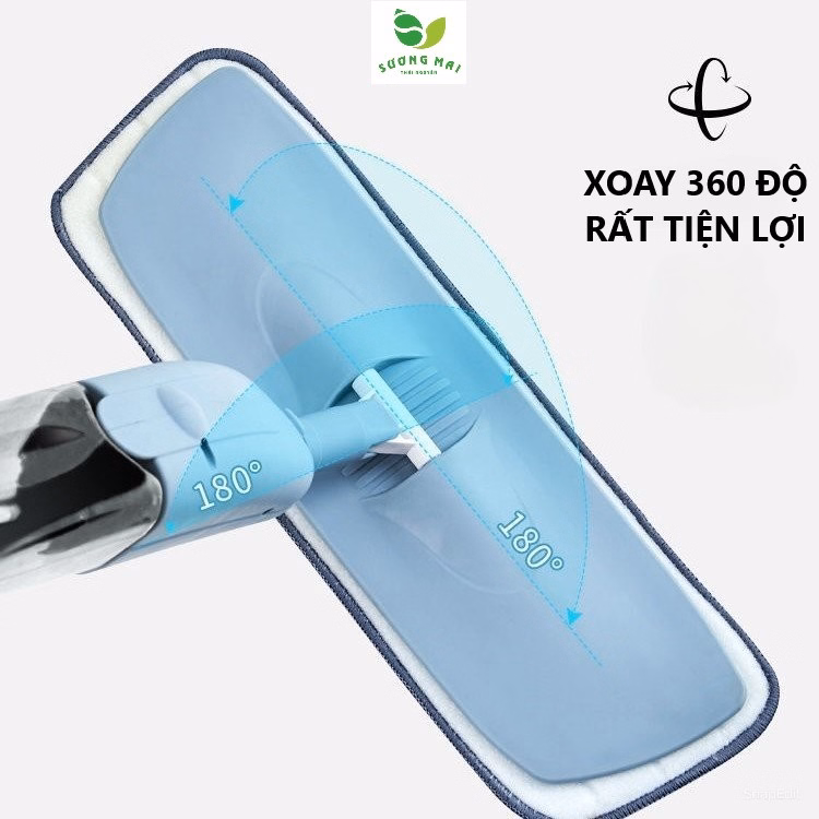 Cây Lau Nhà Phun Nước Xoay 360 Độ - Aurora Water Spraymop - Ảnh 5