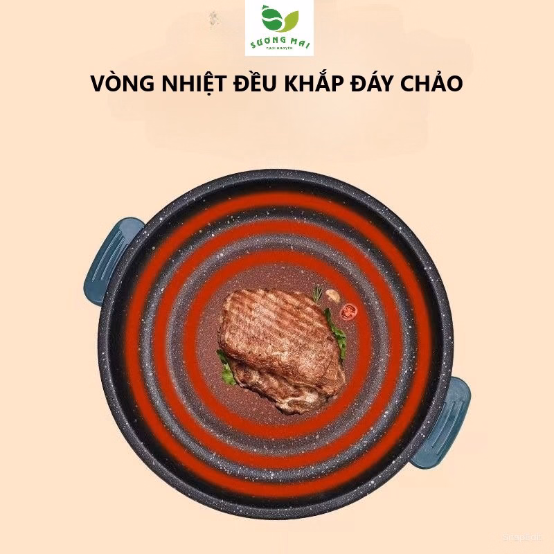 Chảo Điện Đa Năng Đường Kính 26Cm, Chiên Rán Tiện Lợi - Juneng - Ảnh 5