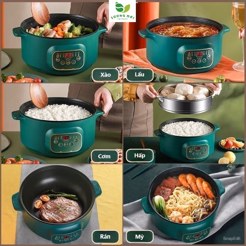 Lẩu Điện Tử Đa Năng 6 Chế Độ Nấu, Công Suất 1000W - Baidazun - Ảnh 2