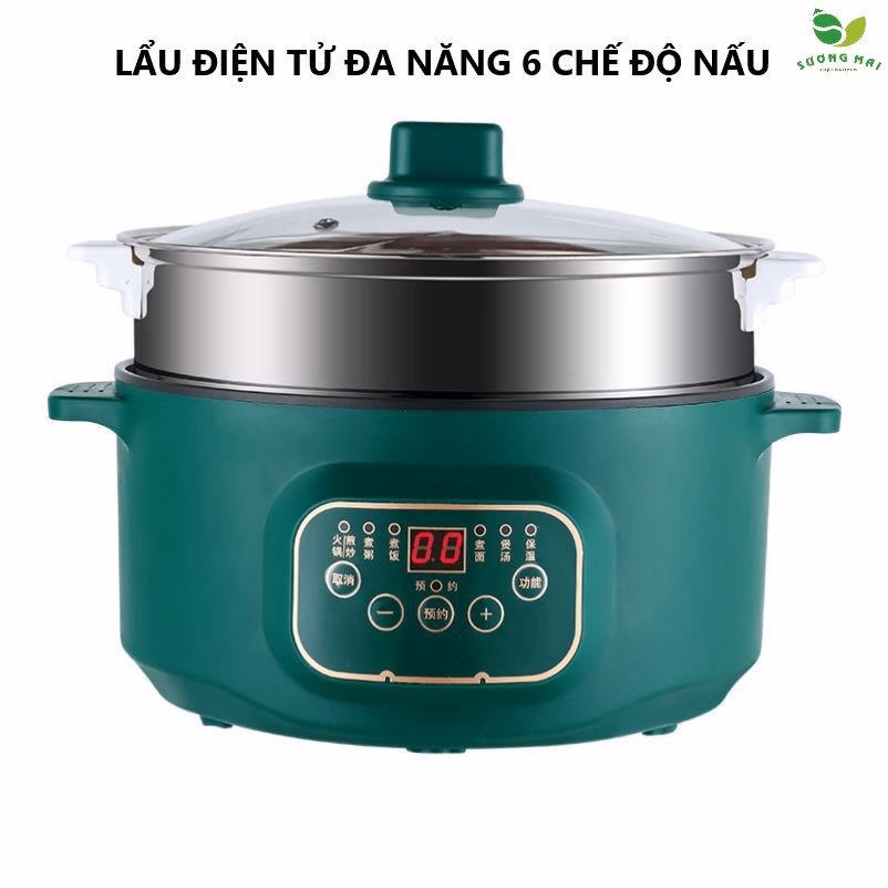 Lẩu Điện Tử Đa Năng 6 Chế Độ Nấu, Công Suất 1000W - Baidazun - Ảnh 5