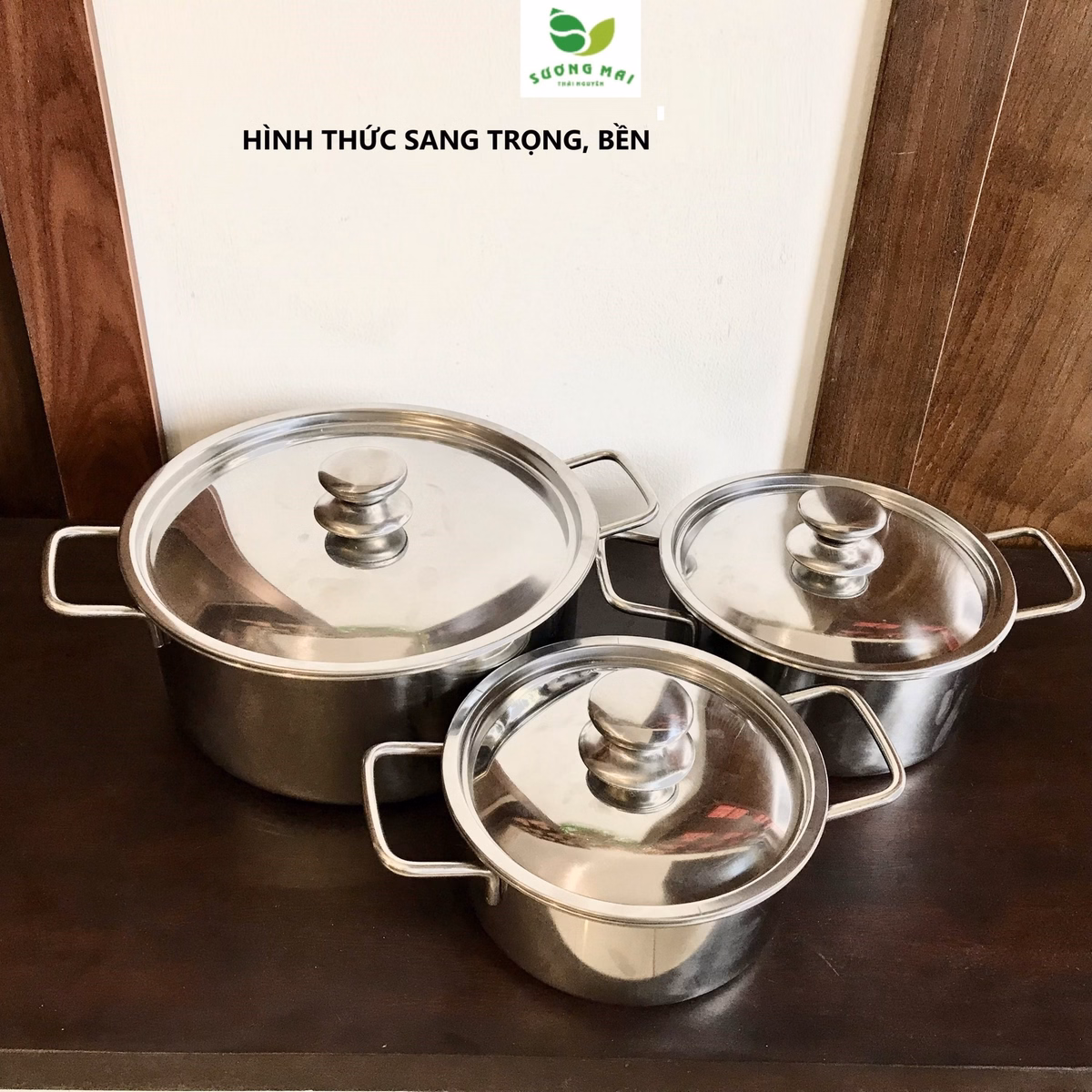 Bộ Nồi Inox 3 Món, Nắp Inox - Sharp - Ảnh 6