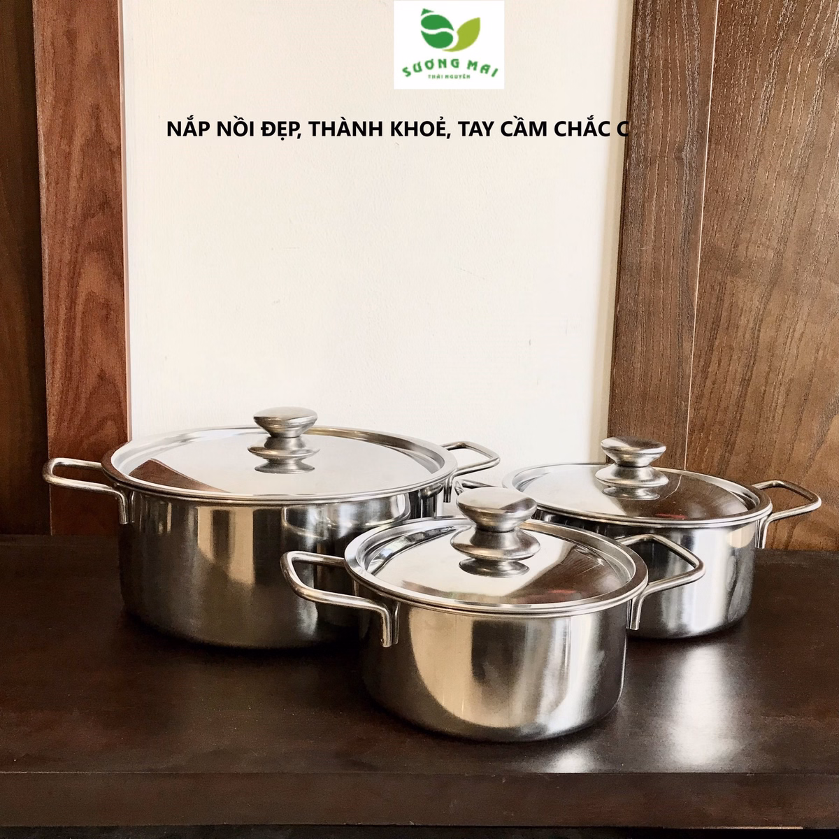 Bộ Nồi Inox 3 Món, Nắp Inox - Sharp - Ảnh 7