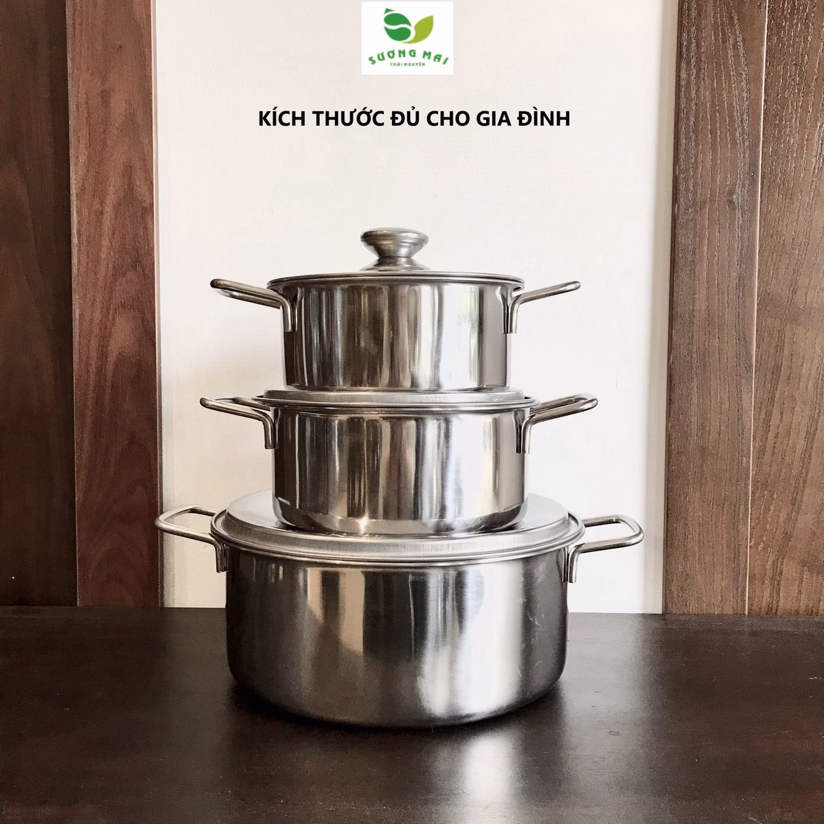 Bộ Nồi Inox 3 Món, Nắp Inox - Sharp - Ảnh 8