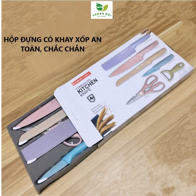 Bộ Dao Kéo Lúa Mạch Cao Cấp 6 Chi Tiết - Engelnerg - Ảnh 2