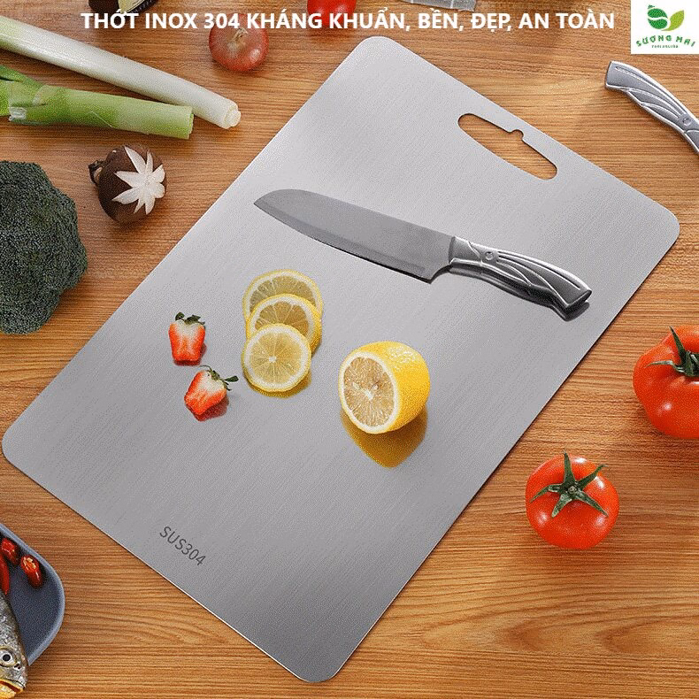 Thớt Inox Kháng Khuẩn, Chống Xước, Chống Mốc, An Toàn Cho Sức Khỏe - Sương Mai