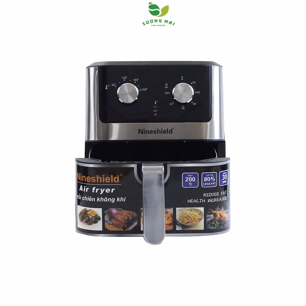 Nồi Chiên Không Dầu Dung Tích 9 Lít, Công Suất 1800W - Nineshield - Ảnh 5