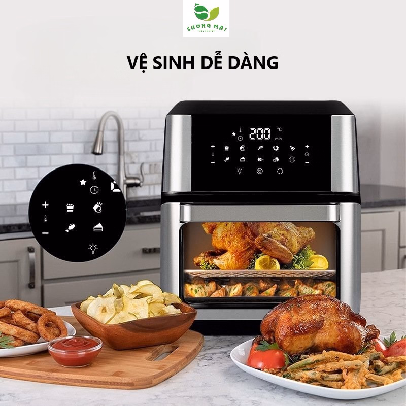 Nồi Chiên Không Dầu Dung Tích 12.5 Lít, Công Suất 1800W - Nineshield - Ảnh 3