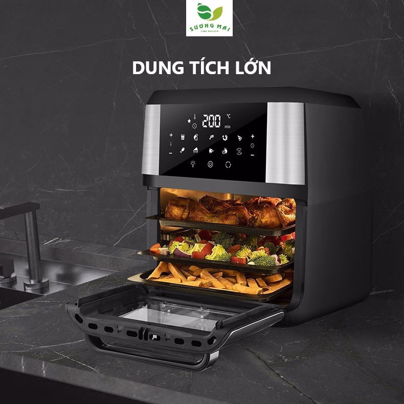 Nồi Chiên Không Dầu Dung Tích 12.5 Lít, Công Suất 1800W - Nineshield - Ảnh 4