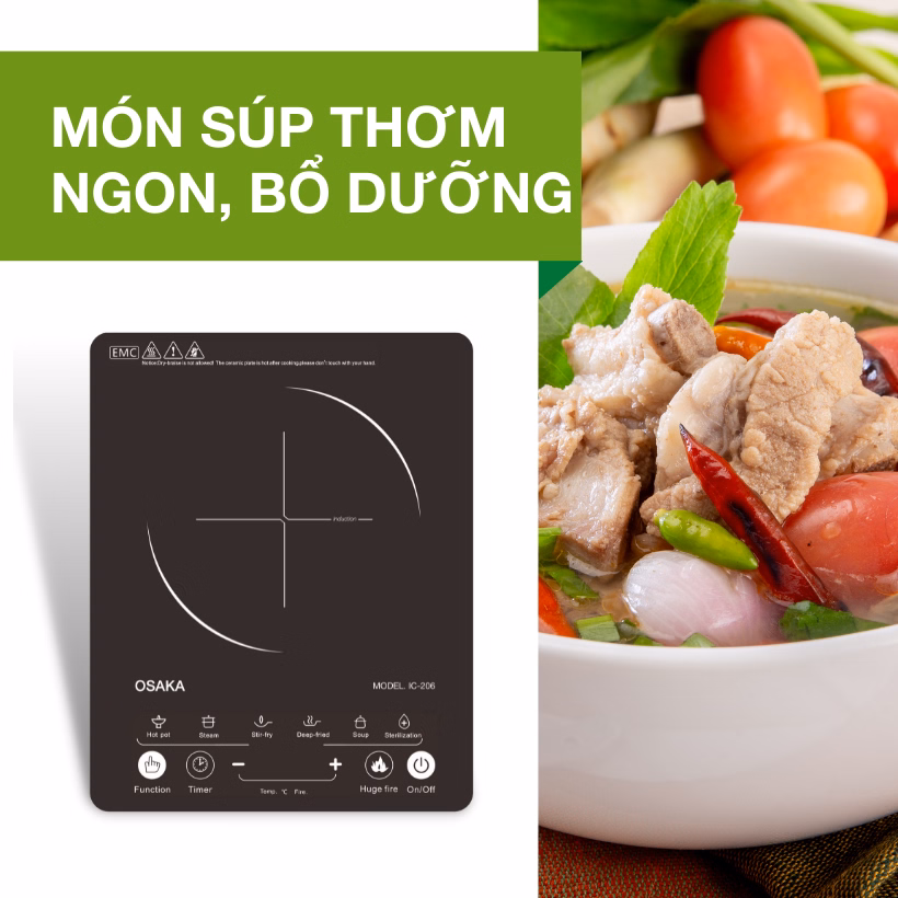 Bếp Điện Từ Cảm Ứng Ic-206 Siêu Mỏng - Osaka - Ảnh 5