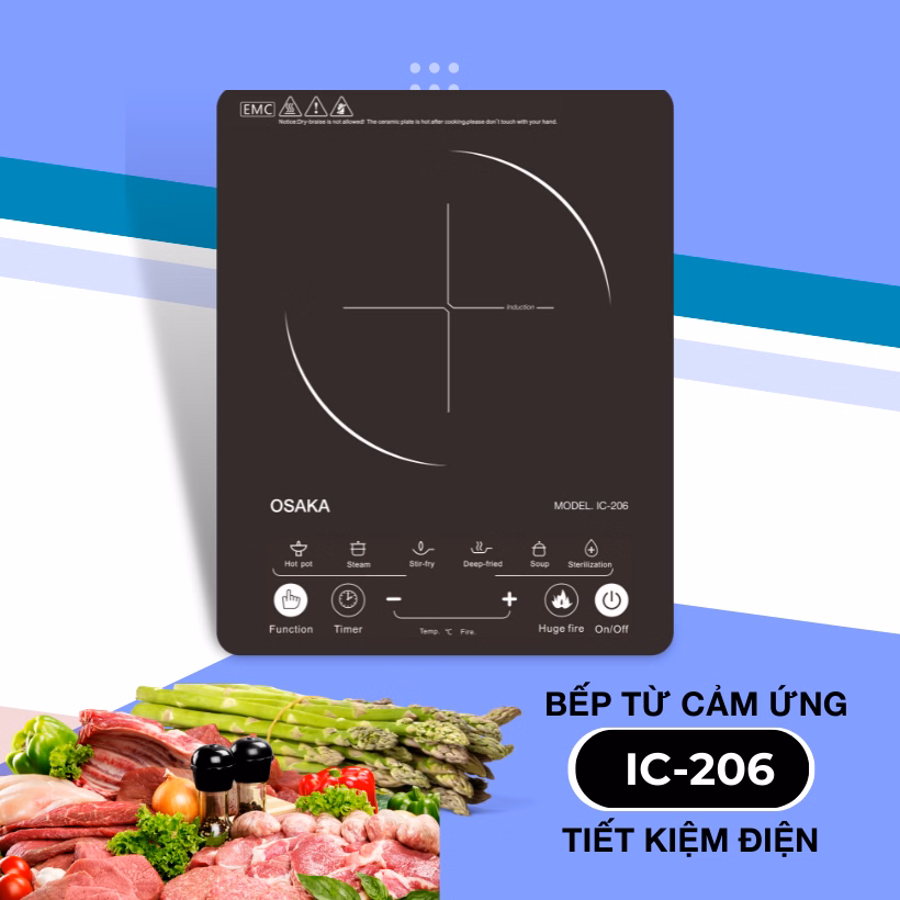 Bếp Điện Từ Cảm Ứng Ic-206 Siêu Mỏng - Osaka - Ảnh 9