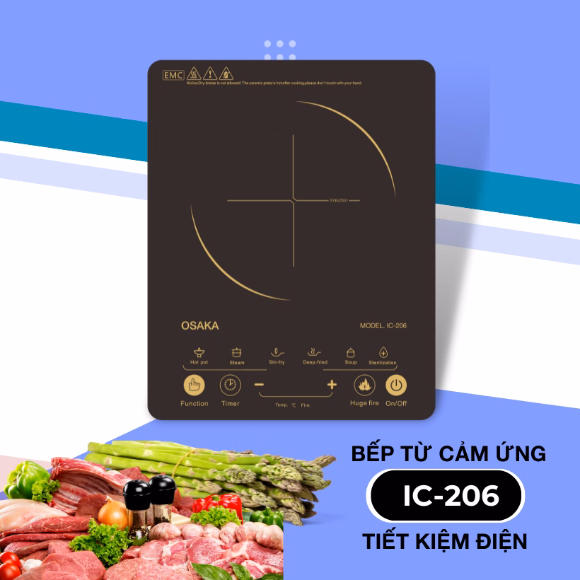 Bếp Điện Từ Cảm Ứng Ic-206 Siêu Mỏng - Osaka - Ảnh 11
