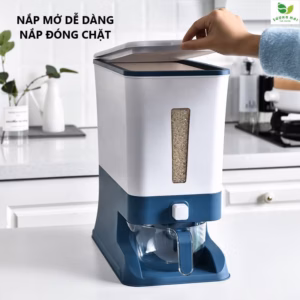 Thùng Đựng Gạo Hình Chữ Nhật 12Kg - Sương Mai