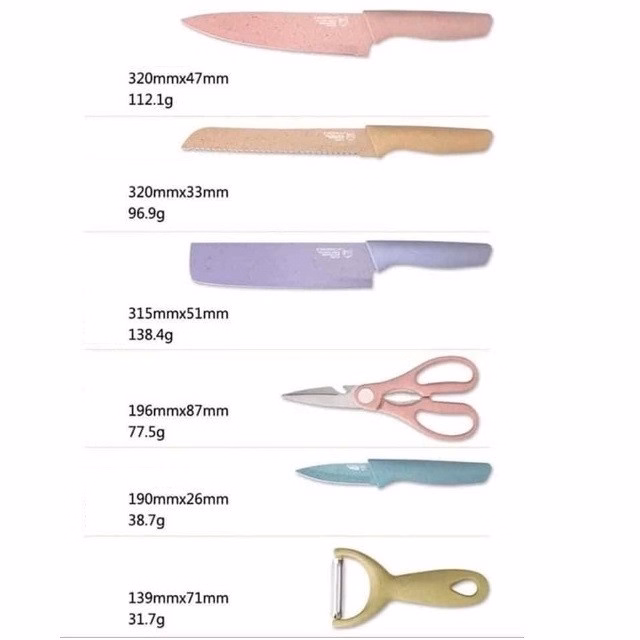 Bộ Dao Lúa Mạch Kitchen Everrich 6 Món - Su - Ảnh 7