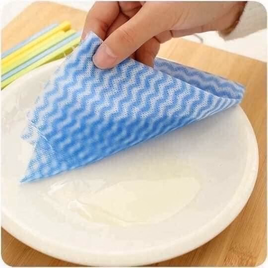 Cuộn 50 Tờ Giấy Lau Bếp Đa Năng Tái Sử Dụng (Giao Màu Ngẫu Nhiên) - Su - Ảnh 3
