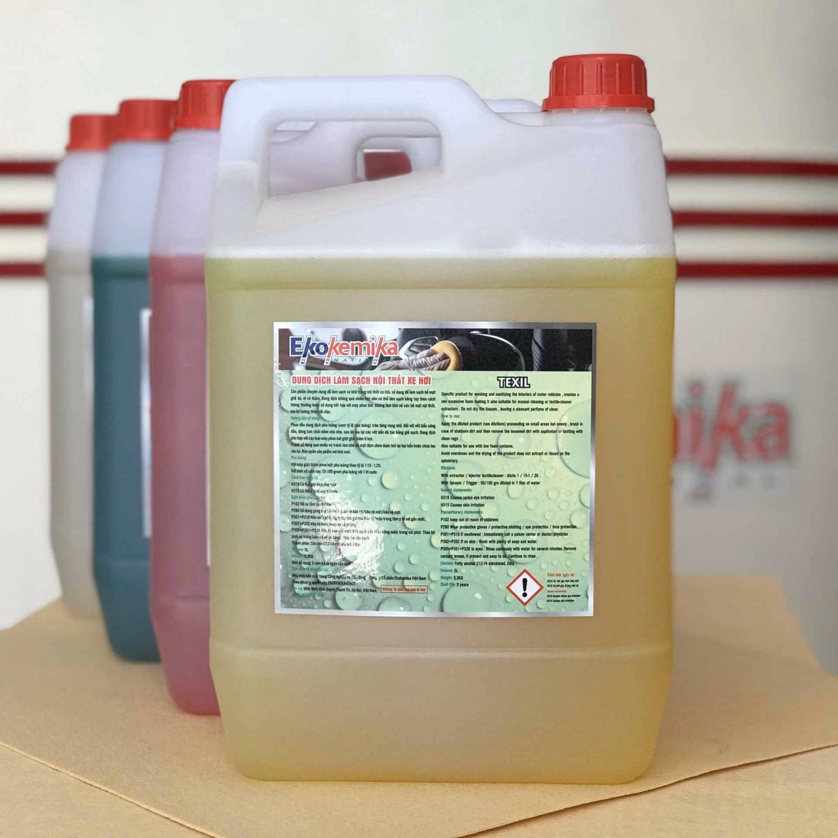 Dung Dịch Làm Sạch Nội Thất Ghế Da Texil 5L - Ekokemika - Ảnh 2