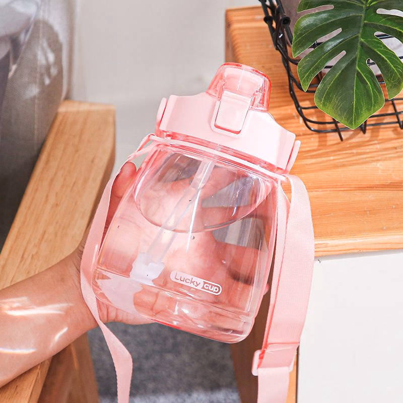 Bình Nước Tròn Bầu Sticker Cho Bé Bằng Nhựa Cao Cấp 1200Ml - Su - Ảnh 4
