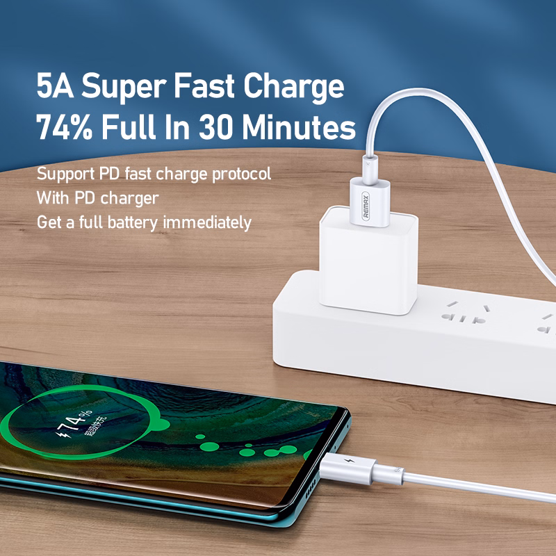 Cáp Sạc Nhanh Rc-175I Cổng Type C Ra Lightning Max 20W - Remax - Ảnh 4