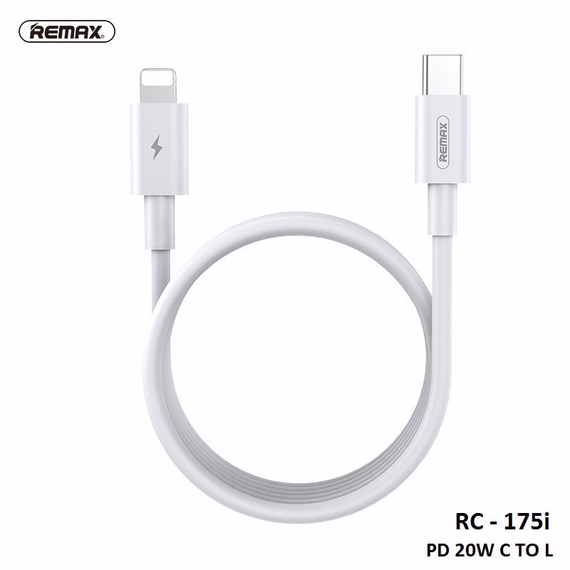 Cáp Sạc Nhanh Rc-175I Cổng Type C Ra Lightning Max 20W - Remax