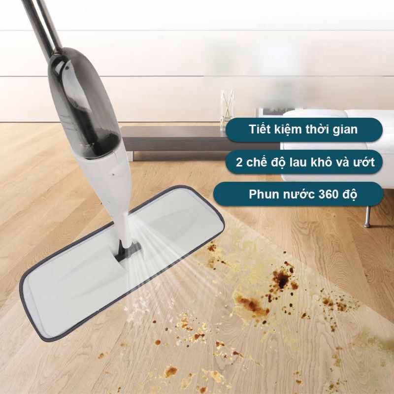 Cây Lau Nhà Phun Sương Tự Vắt Cao Cấp Ngẫu Nhiên - Su - Ảnh 4