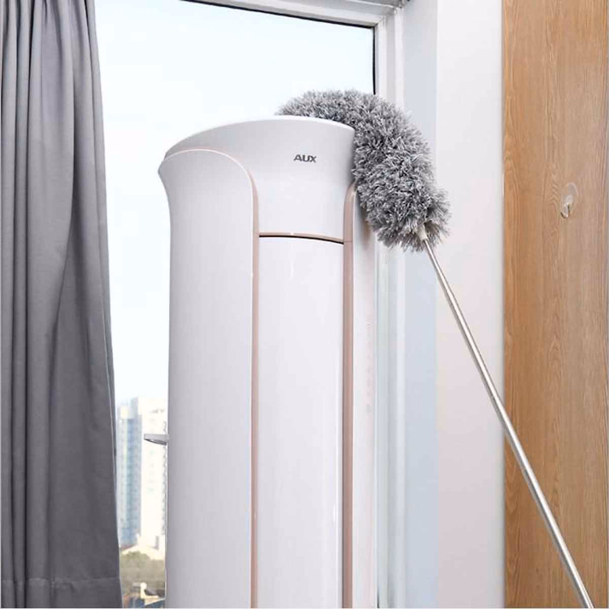 Chổi Quét Trần Nhà Uốn Dẻo Linh Hoạt Cán Dài Inox Cao Cấp - Su - Ảnh 4