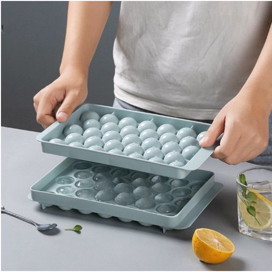 Khuôn Làm Đá Bi Tròn 33 Ô - Su - Ảnh 2