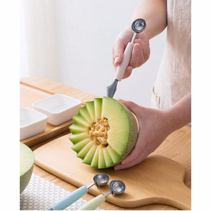 Dụng Cụ Tỉa Hoa Quả Tạo Hình 2 Đầu - Su - Ảnh 2