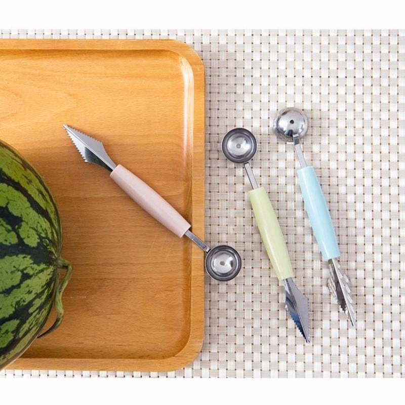 Dụng Cụ Tỉa Hoa Quả Tạo Hình 2 Đầu - Su - Ảnh 3