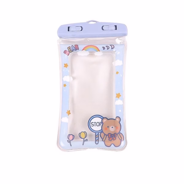 Túi Đựng Điện Thoại Trong Suốt Chống Thấm Nước Kèm Dây Đeo Cổ Họa Tiết Đáng Yêu - Su - Ảnh 2
