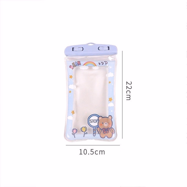 Túi Đựng Điện Thoại Trong Suốt Chống Thấm Nước Kèm Dây Đeo Cổ Họa Tiết Đáng Yêu - Su - Ảnh 9