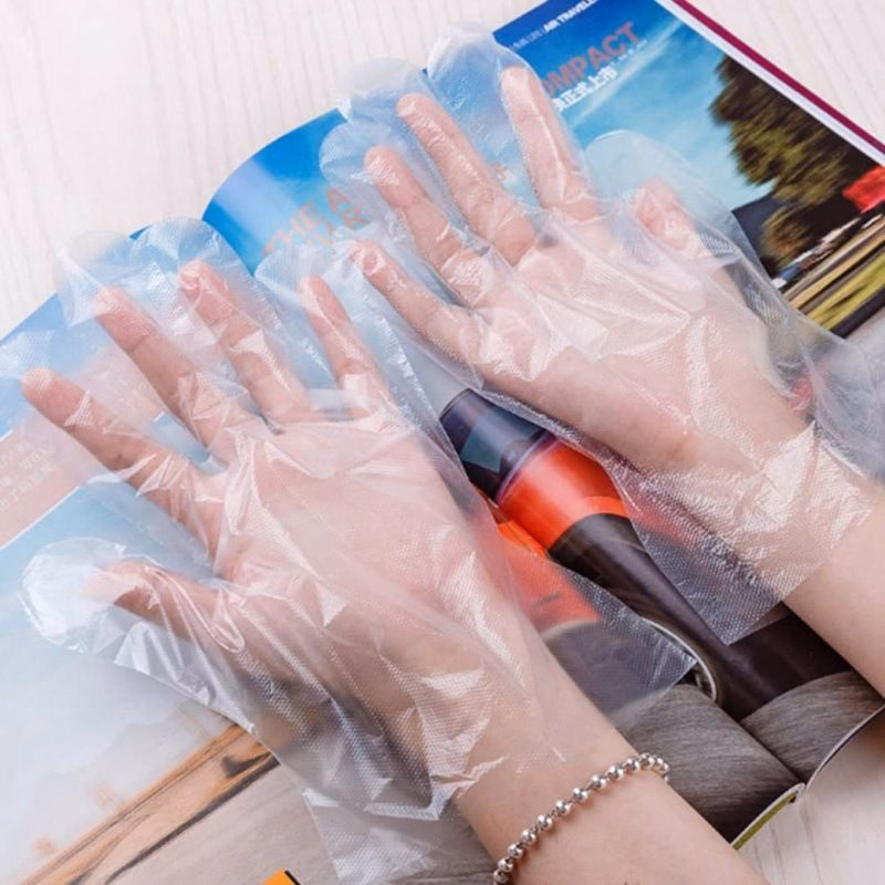 Hộp 100 Găng Tay, Bao Tay Nilon Dùng 1 Lần Tiện Lợi - Su - Ảnh 3