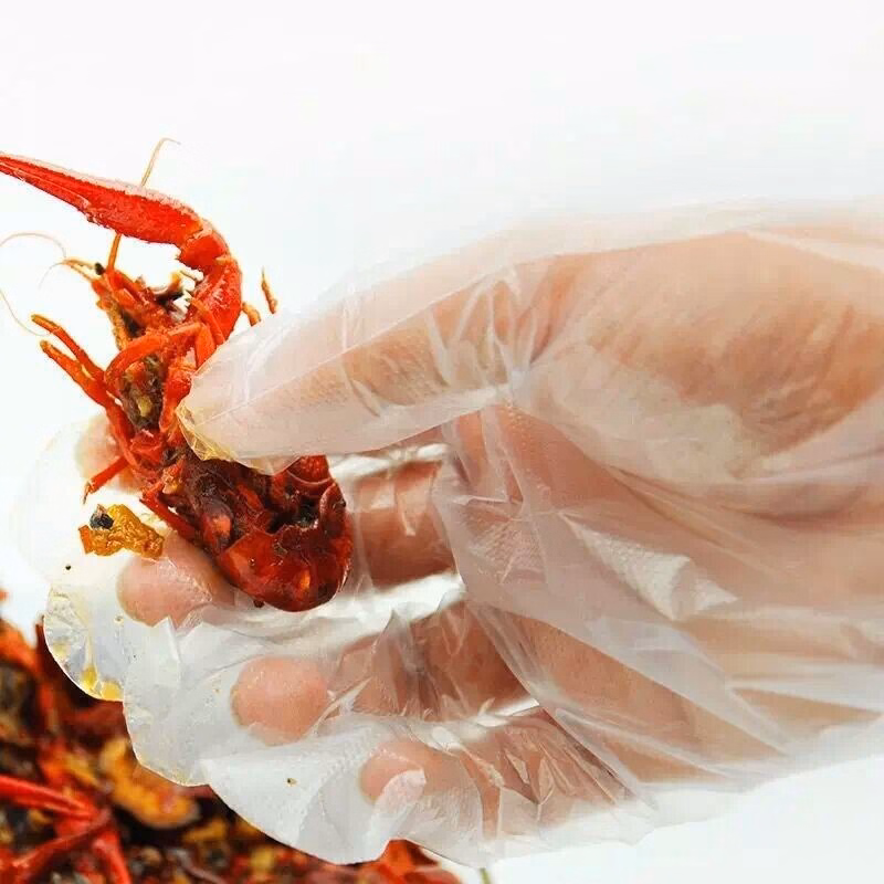 Hộp 100 Găng Tay, Bao Tay Nilon Dùng 1 Lần Tiện Lợi - Su - Ảnh 4