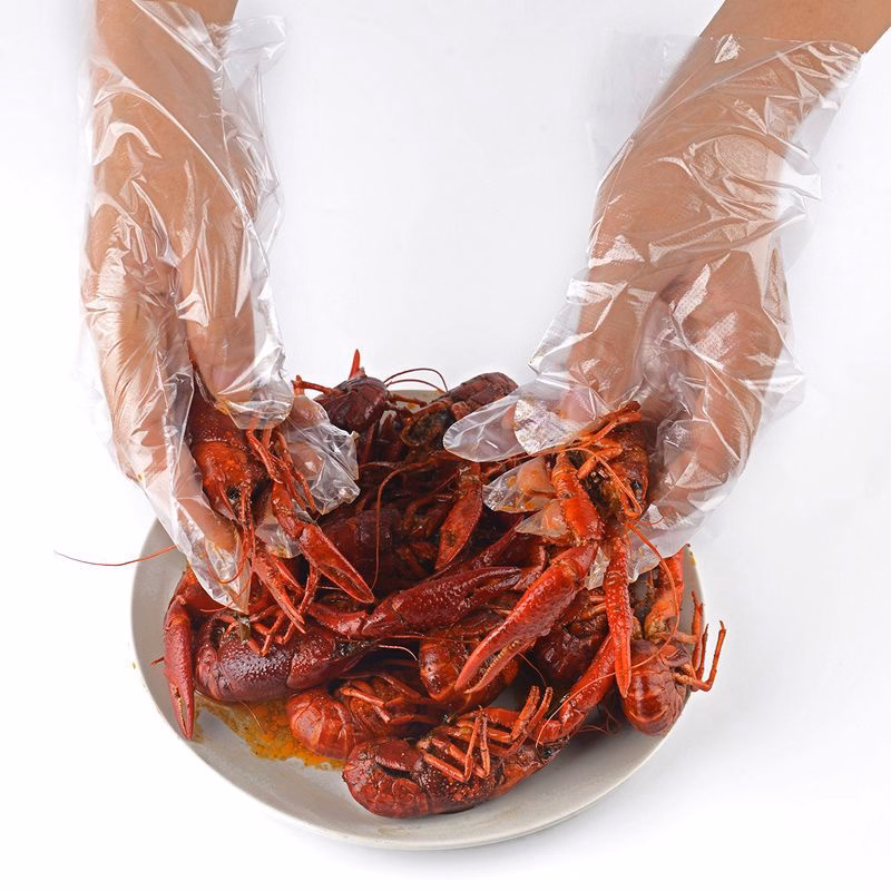 Hộp 100 Găng Tay, Bao Tay Nilon Dùng 1 Lần Tiện Lợi - Su - Ảnh 5