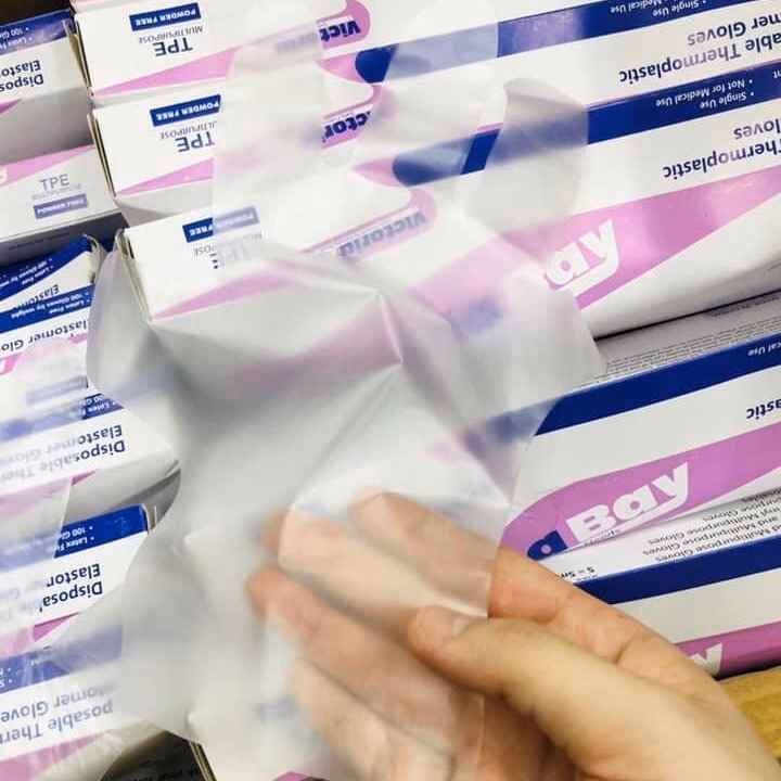 Hộp 100 Găng Tay, Bao Tay Nilon Dùng 1 Lần Tiện Lợi - Su - Ảnh 6