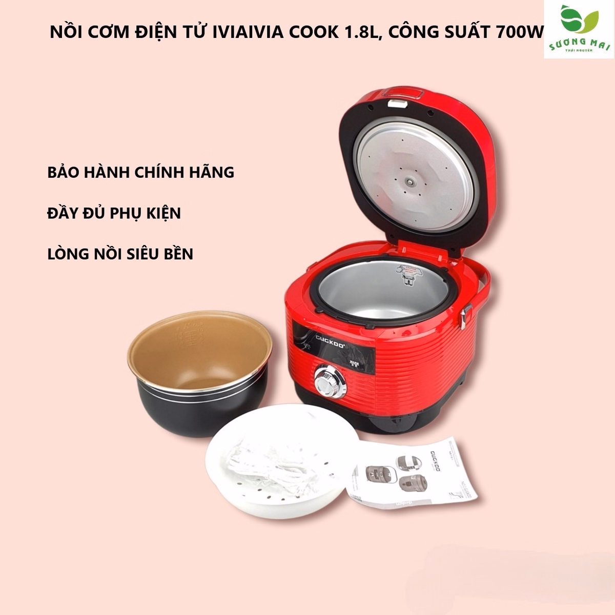 Nồi Cơm Điện Tử 1.8L Chính Hãng - Iviaivia Cook - Ảnh 4