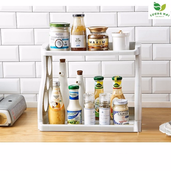 Kệ Gia Vị Bằng Nhựa 2 Tầng - Sương Mai - Ảnh 2