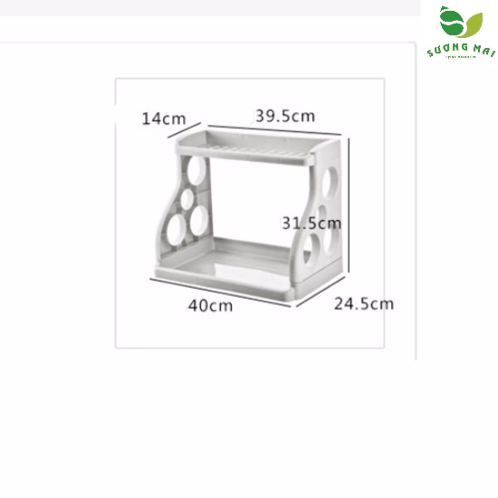 Kệ Gia Vị Bằng Nhựa 2 Tầng - Sương Mai - Ảnh 5